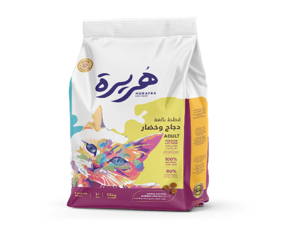 هُريرة طعام جاف للقطط البالغة1.5Kg